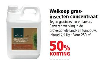 Aanbiedingen Welkoop grasinsecten concentraat - Huismerk - Welkoop - Geldig van 10/08/2020 tot 23/08/2020 bij Welkoop