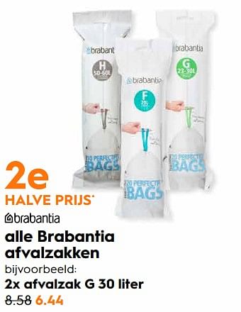 Aanbiedingen Afvalzak g - Brabantia - Geldig van 10/08/2020 tot 23/08/2020 bij Blokker