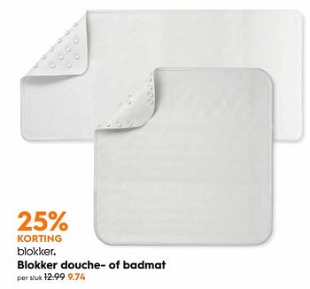 Aanbiedingen Blokker douche- of badmat - Huismerk - Blokker - Geldig van 10/08/2020 tot 23/08/2020 bij Blokker
