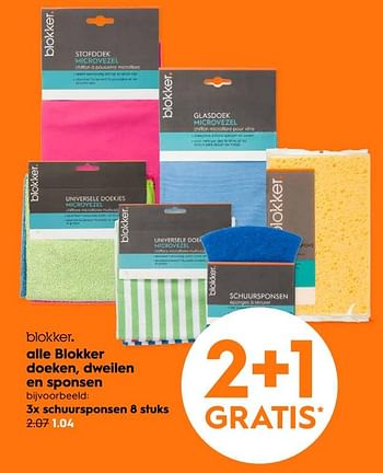 Aanbiedingen Schuursponsen - Huismerk - Blokker - Geldig van 10/08/2020 tot 23/08/2020 bij Blokker
