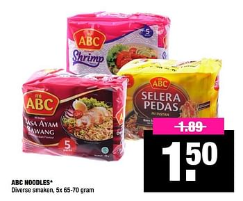 Aanbiedingen Abc noodles - Huismerk - Big Bazar - Geldig van 10/08/2020 tot 23/08/2020 bij Big Bazar