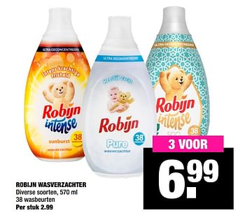 Aanbiedingen Robijn wasverzachter - Robijn - Geldig van 10/08/2020 tot 23/08/2020 bij Big Bazar