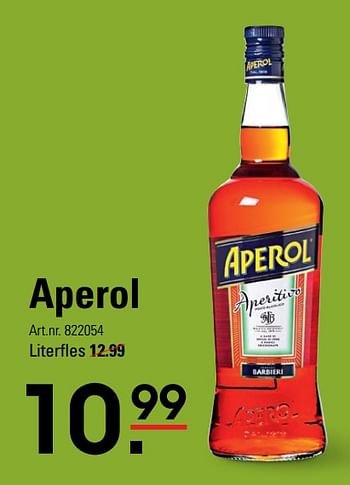 Aanbiedingen Aperol - Aperol - Geldig van 06/08/2020 tot 24/08/2020 bij Sligro