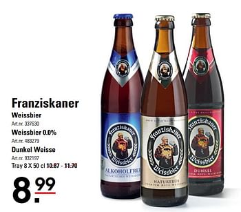 Aanbiedingen Franziskaner weissbier - Franziskaner - Geldig van 06/08/2020 tot 24/08/2020 bij Sligro
