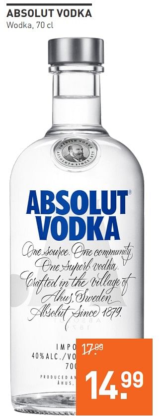 Aanbiedingen Absolut vodka wodka - Absolut - Geldig van 03/08/2020 tot 23/08/2020 bij Gall & Gall