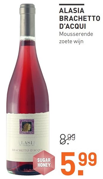 Aanbiedingen Alasia brachetto d`acqui mousserende zoete wijn - Rode wijnen - Geldig van 03/08/2020 tot 23/08/2020 bij Gall & Gall