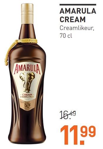 Aanbiedingen Amarula cream creamlikeur - Amarula - Geldig van 03/08/2020 tot 23/08/2020 bij Gall & Gall