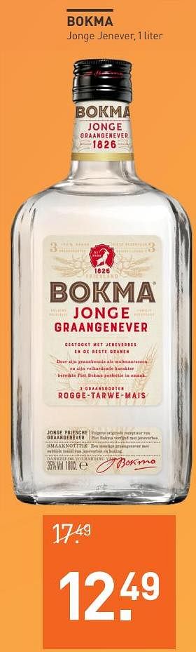 Aanbiedingen Bokma jonge jenever - BOKMA - Geldig van 03/08/2020 tot 23/08/2020 bij Gall & Gall