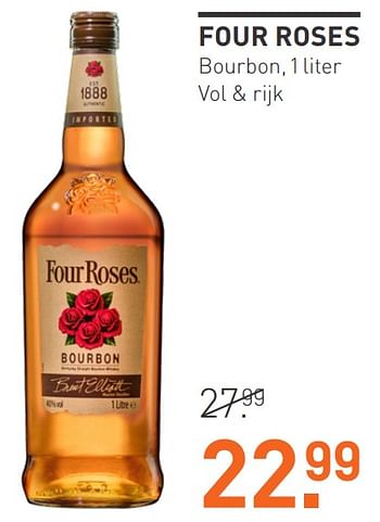 Aanbiedingen Four roses bourbon - Four Roses - Geldig van 03/08/2020 tot 23/08/2020 bij Gall & Gall