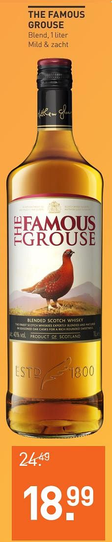 Aanbiedingen The famous grouse blend - The Famous Grouse - Geldig van 03/08/2020 tot 23/08/2020 bij Gall & Gall