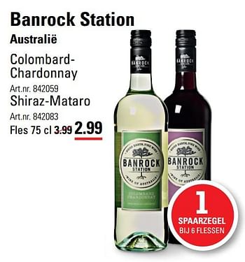 Aanbiedingen Banrock station australië colombardchardonnay - Witte wijnen - Geldig van 06/08/2020 tot 24/08/2020 bij Sligro