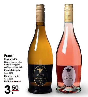 Aanbiedingen Pronol veneto, italië - Rosé wijnen - Geldig van 06/08/2020 tot 24/08/2020 bij Sligro