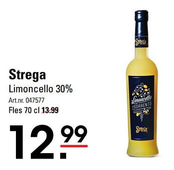 Aanbiedingen Strega limoncello 30% - Strega - Geldig van 06/08/2020 tot 24/08/2020 bij Sligro