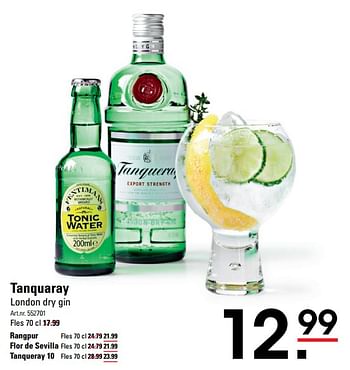 Aanbiedingen Tanquaray london dry gin rangpur - London Dry - Geldig van 06/08/2020 tot 24/08/2020 bij Sligro