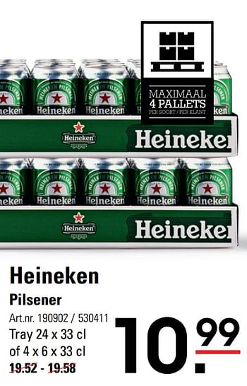Aanbiedingen Heineken pilsener - Heineken - Geldig van 06/08/2020 tot 24/08/2020 bij Sligro