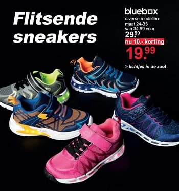 Aanbiedingen Flitsende sneakers - Blue-Box - Geldig van 10/08/2020 tot 23/08/2020 bij Scapino