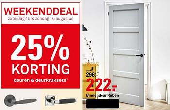 Aanbiedingen Binnendeur ruben - Huismerk Karwei - Geldig van 10/08/2020 tot 23/08/2020 bij Karwei