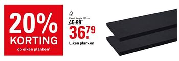 Aanbiedingen Eiken planken - Huismerk Karwei - Geldig van 10/08/2020 tot 23/08/2020 bij Karwei