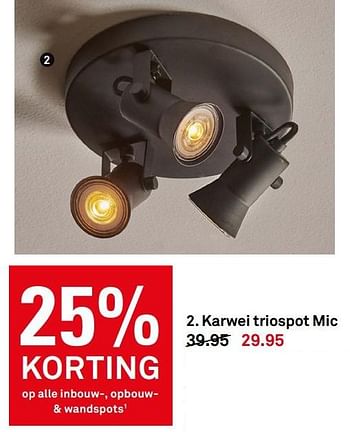 Aanbiedingen Karwei triospot mic - Huismerk Karwei - Geldig van 10/08/2020 tot 23/08/2020 bij Karwei