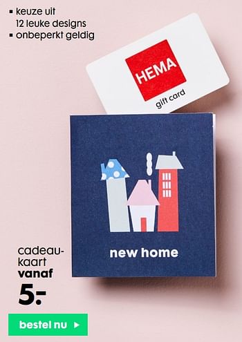 Aanbiedingen Cadeaukaart - Huismerk - Hema - Geldig van 10/08/2020 tot 30/08/2020 bij Hema