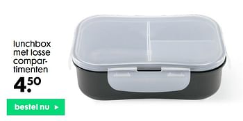 Aanbiedingen Lunchbox met losse compartimenten - Huismerk - Hema - Geldig van 10/08/2020 tot 30/08/2020 bij Hema