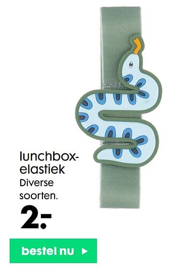 Aanbiedingen Lunchboxelastiek - Huismerk - Hema - Geldig van 10/08/2020 tot 30/08/2020 bij Hema