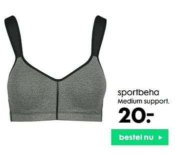 Aanbiedingen Sportbeha medium support - Huismerk - Hema - Geldig van 10/08/2020 tot 30/08/2020 bij Hema