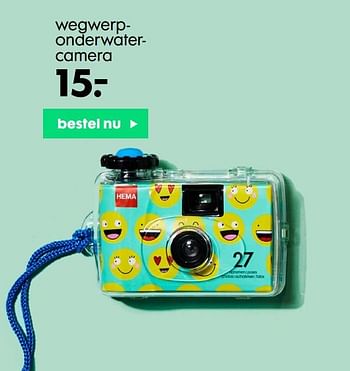 Aanbiedingen Wegwerponderwatercamera - Huismerk - Hema - Geldig van 10/08/2020 tot 30/08/2020 bij Hema
