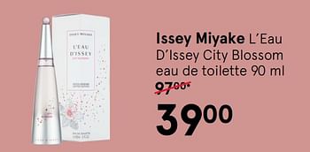 Aanbiedingen Issey miyake l`eau d`issey city blossom eau de toilette - Issey Miyake - Geldig van 10/08/2020 tot 23/08/2020 bij Etos