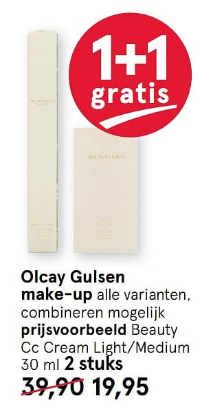 Aanbiedingen Beauty cc cream light-medium - Olcay Gulsen - Geldig van 10/08/2020 tot 23/08/2020 bij Etos