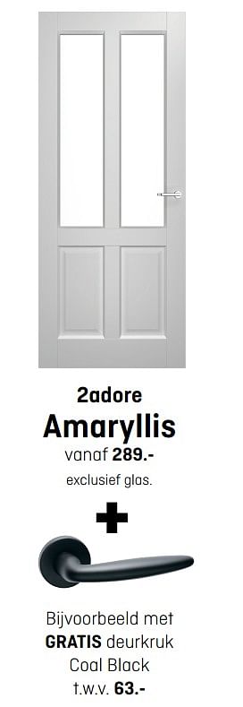 Aanbiedingen Binnendeur amaryllis - 2adore - Geldig van 16/08/2020 tot 30/08/2020 bij Hubo