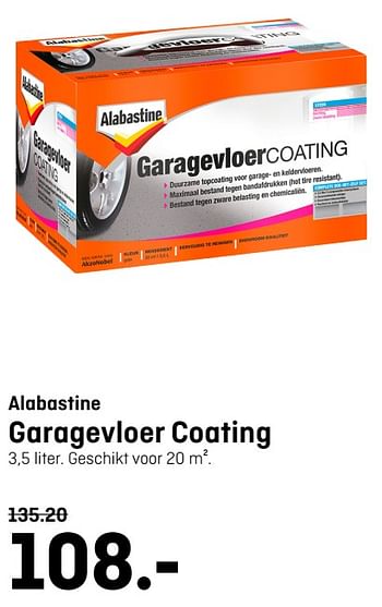Aanbiedingen Garagevloer coating - Alabastine - Geldig van 16/08/2020 tot 30/08/2020 bij Hubo