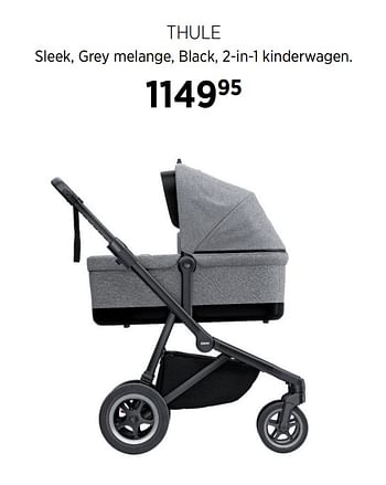 Aanbiedingen Thule sleek, grey melange, black, 2-in-1 kinderwagen - Thule - Geldig van 18/08/2020 tot 21/09/2020 bij Babypark