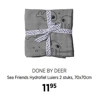 Aanbiedingen Done by deer sea friends hydrofiel luiers - Done by Deer - Geldig van 18/08/2020 tot 21/09/2020 bij Babypark