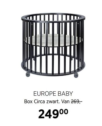 Aanbiedingen Europe baby box circa zwart - Europe baby - Geldig van 18/08/2020 tot 21/09/2020 bij Babypark
