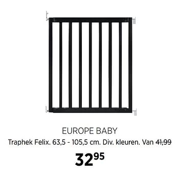 Aanbiedingen Europe baby traphek felix - Europe baby - Geldig van 18/08/2020 tot 21/09/2020 bij Babypark