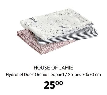 Aanbiedingen House of jamie hydrofiel doek orchid leopard - stripes - House of Jamie - Geldig van 18/08/2020 tot 21/09/2020 bij Babypark