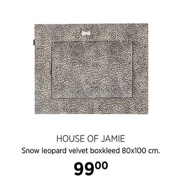Aanbiedingen House of jamie snow leopard velvet boxkleed - House of Jamie - Geldig van 18/08/2020 tot 21/09/2020 bij Babypark