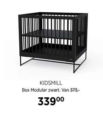 Aanbiedingen Kidsmill box modular zwart - Kidsmill - Geldig van 18/08/2020 tot 21/09/2020 bij Babypark