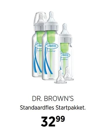Aanbiedingen Dr. brown`s standaardfles startpakket - DrBrown's - Geldig van 18/08/2020 tot 21/09/2020 bij Babypark