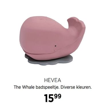Aanbiedingen Hevea the whale badspeeltje - Hevea - Geldig van 18/08/2020 tot 21/09/2020 bij Babypark