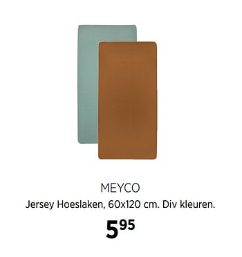 Aanbiedingen Meyco jersey hoeslaken - Meyco - Geldig van 18/08/2020 tot 21/09/2020 bij Babypark