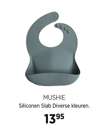 Aanbiedingen Mushie siliconen slab diverse kleuren - Mushie - Geldig van 18/08/2020 tot 21/09/2020 bij Babypark