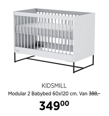 Aanbiedingen Kidsmill modular 2 babybed - Kidsmill - Geldig van 18/08/2020 tot 21/09/2020 bij Babypark