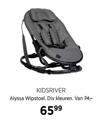 Aanbiedingen Kidsriver alyssa wipstoel - Kidsriver - Geldig van 18/08/2020 tot 21/09/2020 bij Babypark