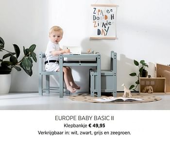 Aanbiedingen Klepbankje - Europe baby - Geldig van 18/08/2020 tot 21/09/2020 bij Babypark