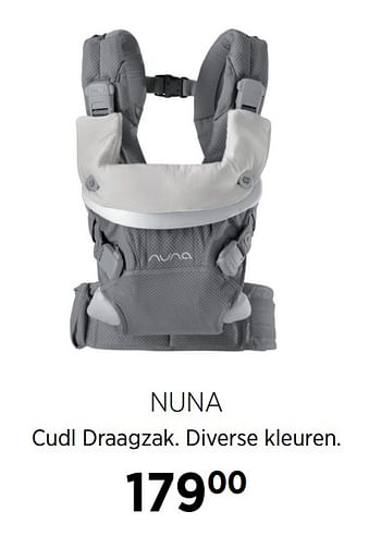 Aanbiedingen Nuna cudl draagzak - Nuna - Geldig van 18/08/2020 tot 21/09/2020 bij Babypark