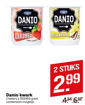 Aanbiedingen Danio kwark - Danone - Geldig van 17/08/2020 tot 31/08/2020 bij Coop