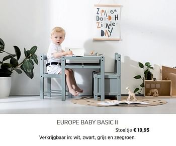 Aanbiedingen Stoeltje - Europe baby - Geldig van 18/08/2020 tot 21/09/2020 bij Babypark