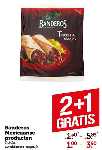 Aanbiedingen Banderos mexicaanse producten - Banderos - Geldig van 17/08/2020 tot 31/08/2020 bij Coop